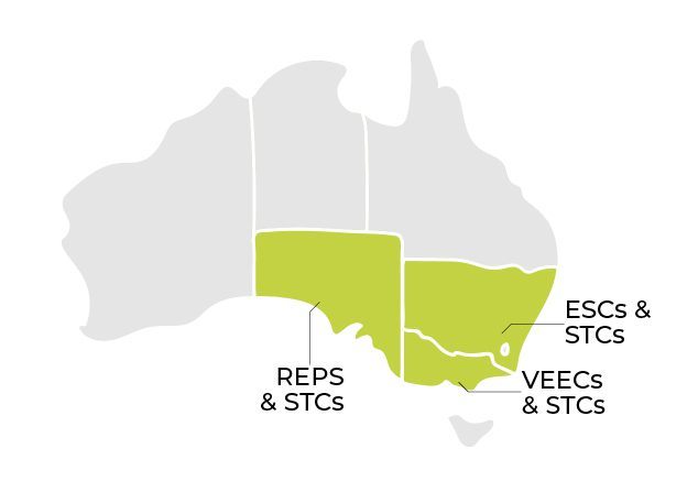 Heat pump hot water rebates, incentives and discounts across Australia