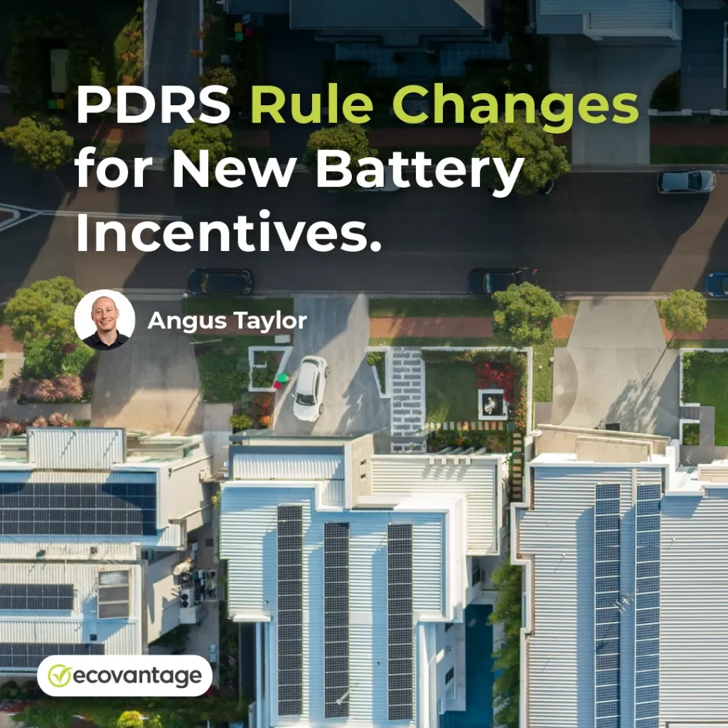 PDRS Rule Changes for New Battery Rebates