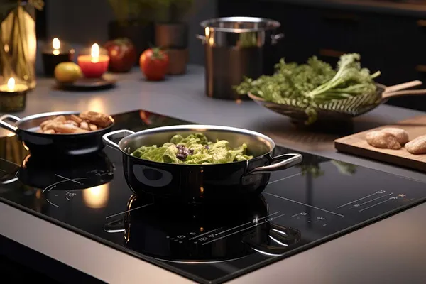 Cooking on an induction cooktop