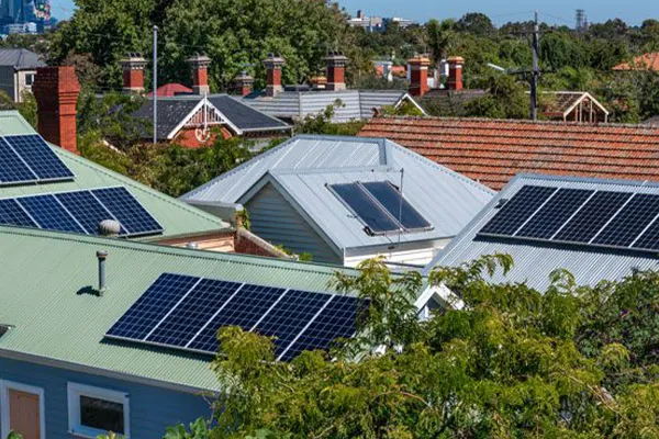 Australian homes with solar