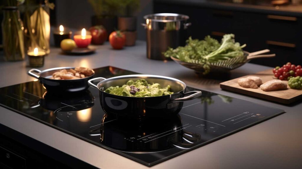 Cooking on an induciton cooktop