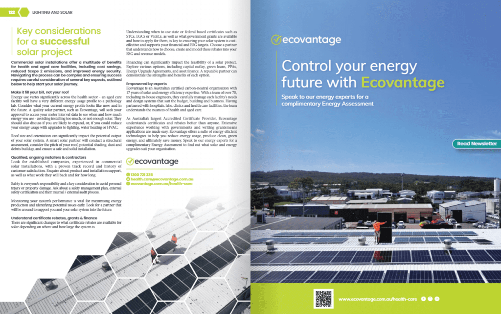 Ecovantage in the Australian Aged Care Health & Resource Guide